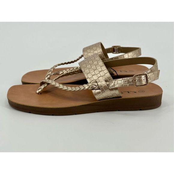 Chinese Laundry NEW gold sandals size 7 - Picture 2 of 8
